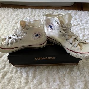 White hightop Converse